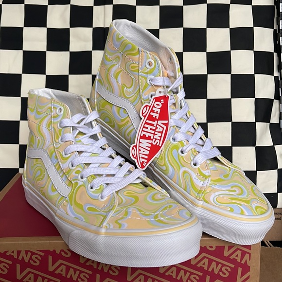 Vans Sk8-Hi Tapered Swirl Lime Cream WMNS sneakers - Picture 5 of 16